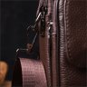 Зручна чоловіча сумка-барсетка із фактурної шкіри коричневого кольору Vintage 2421949 - 9