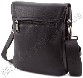 Повседневная кожаная сумка с серой строчкой на клапане KLEVENT (11610)