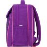 Текстильный школьный рюкзак для девочек в фиолетовом цвете с мопсом Bagland (55514) - 2