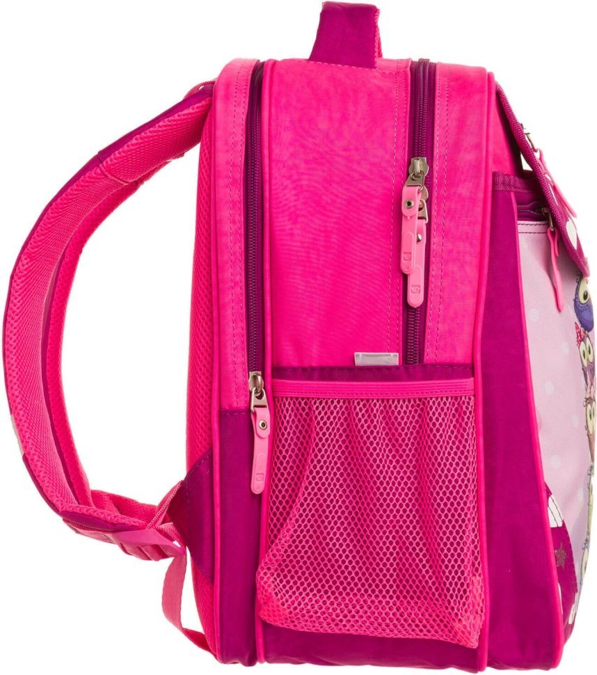 Шкільний рюкзак для дівчаток малинового кольору з принтом Bagland (55714)