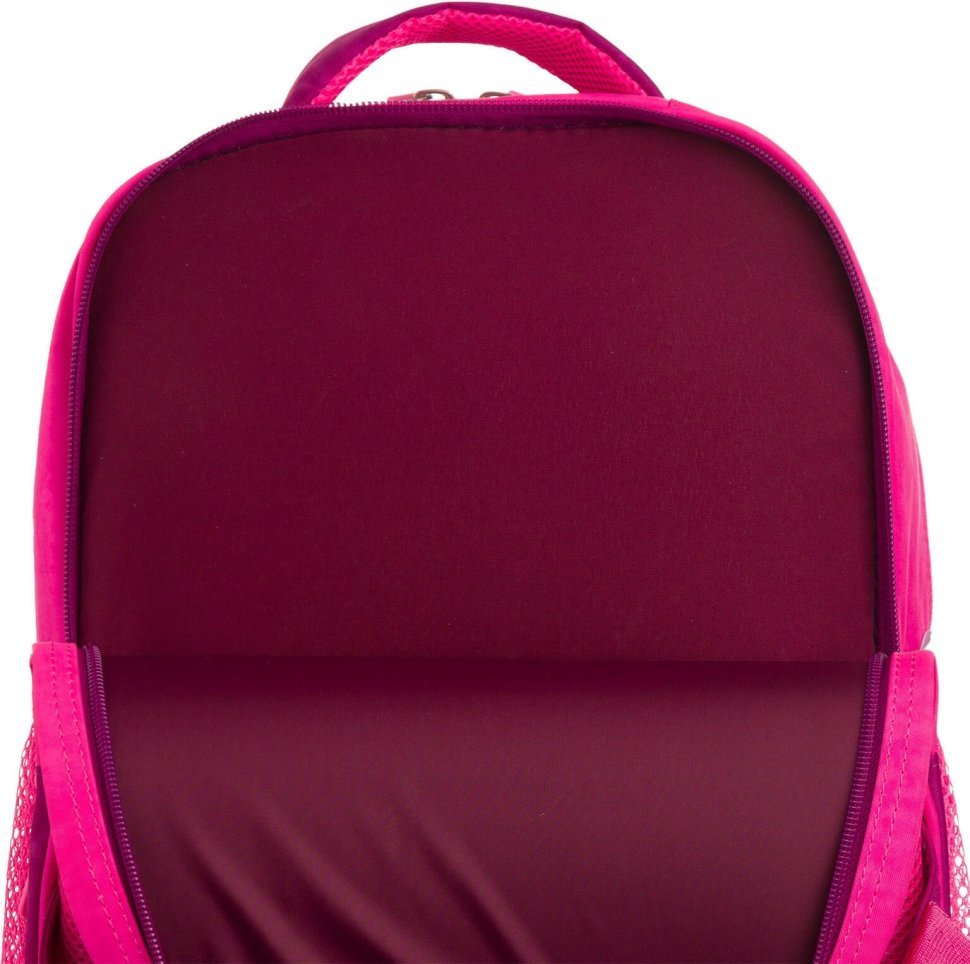 Школьный рюкзак для девочек малинового цвета с принтом Bagland (55714)