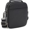 Маленькая мужская сумка-барсетка черного цвета с ручкой Ricco Grande (56014) - 1