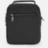 Маленькая мужская сумка-барсетка черного цвета с ручкой Ricco Grande (56014) - 3