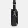 Маленькая мужская сумка-барсетка черного цвета с ручкой Ricco Grande (56014) - 4