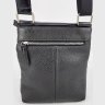 Наплечная сумка планшет черного цвета из двух видов кожи VATTO (11756) - 5