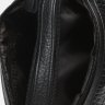 Жіноча шкіряна сумка чорного кольору на блискавці з тисненням Keizer (19348) - 5