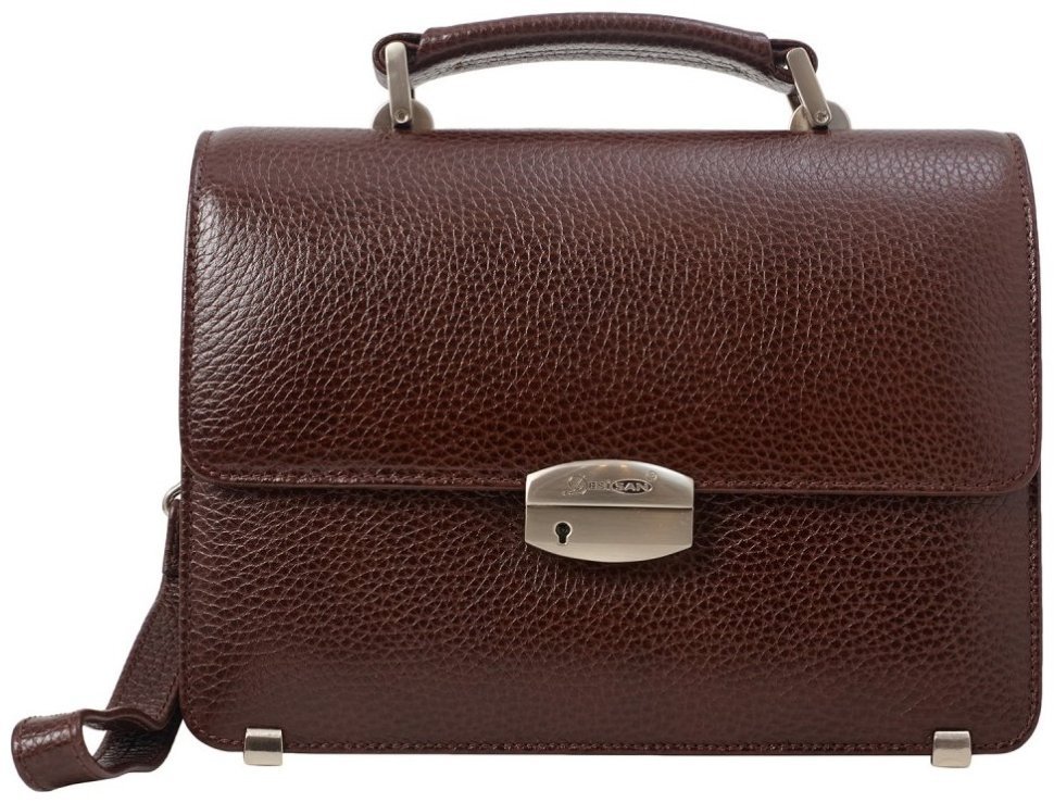 Классическая барсетка из натуральной кожи флотар Desisan 107014 коричневый modnotak фото №1