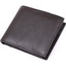 Темно-коричневе чоловіче портмоне з фактурної шкіри без застібки Vintage (2420476) - 1