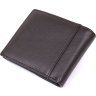 Темно-коричневое мужское портмоне из фактурной кожи без застежки Vintage (2420476) - 2