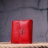 Червоний жіночий гаманець із натуральної шкіри на кнопці KARYA (2421316) - 7