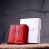 Червоний жіночий гаманець із натуральної шкіри на кнопці KARYA (2421316) - 9