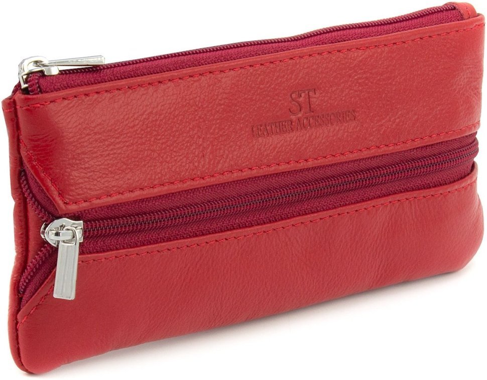 Велика жіноча ключниця із натуральної шкіри червоного кольору ST Leather 1767314