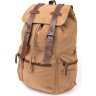 Светло-коричневый туристический рюкзак большого размера из текстиля Vintage (20610)  - 1