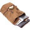 Светло-коричневый туристический рюкзак большого размера из текстиля Vintage (20610)  - 6