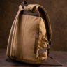 Светло-коричневый туристический рюкзак большого размера из текстиля Vintage (20610)  - 9