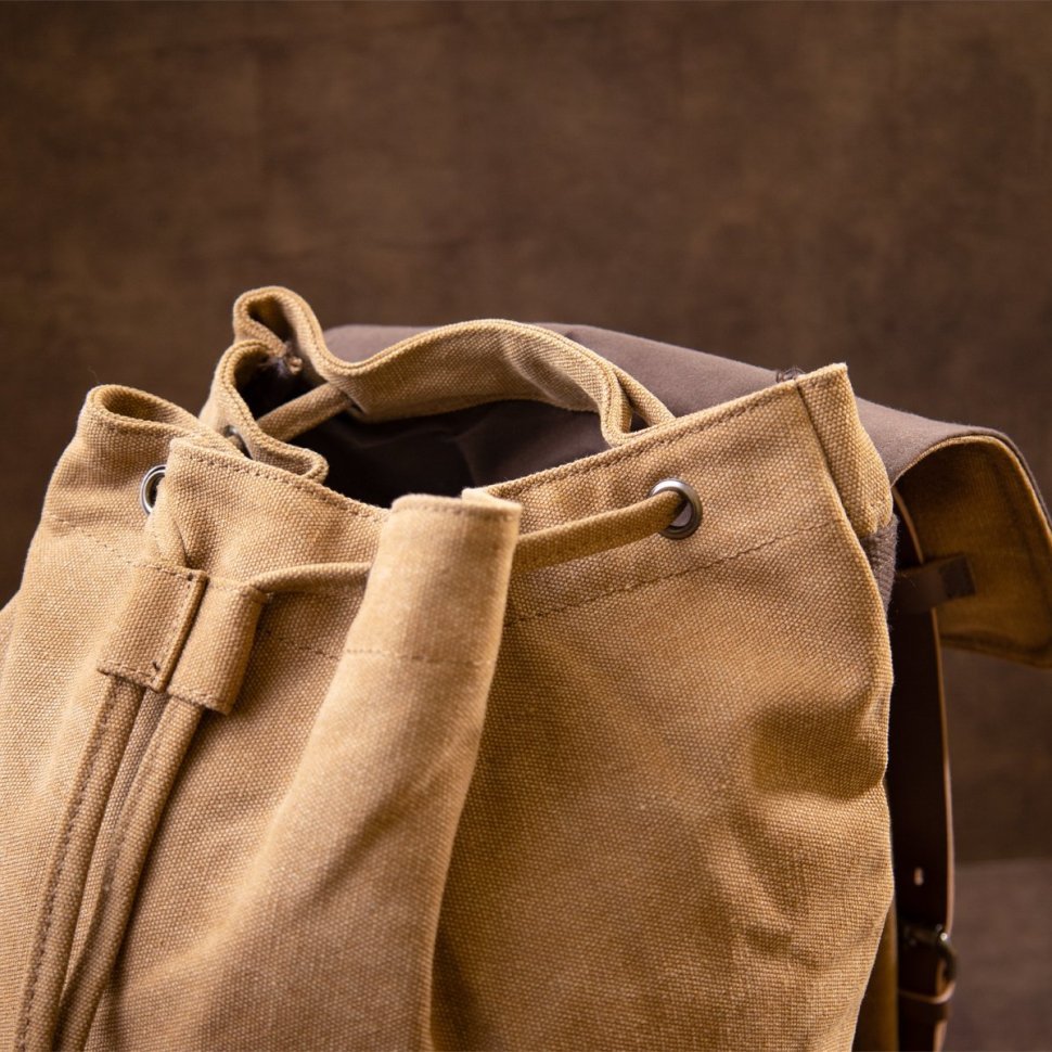 Світло-коричневий туристичний рюкзак великого розміру з текстилю Vintage (20610) 