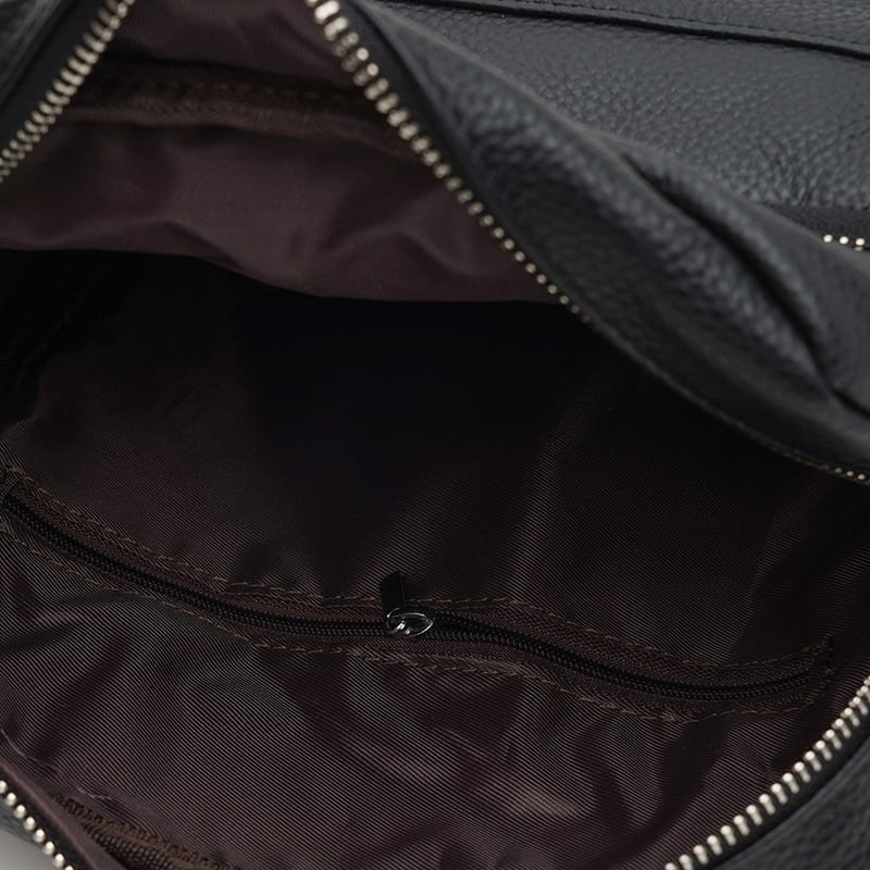 Класична чоловіча шкіряна сумка-планшет чорного кольору Keizer (22073)
