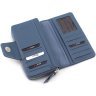Синий кожаный женский кошелек с блоком для карт Karya 67514 - 7