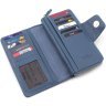 Синій шкіряний жіночий гаманець із блоком для карт Karya 67514 - 8