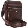 Кожаная мусжкая сумочка планшет DESISAN 107614 коричневая фактурная modnotak фото - 2