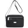 Невелика жіноча тканинна сумка-кроссбоді чорного кольору Confident 77614 - 1