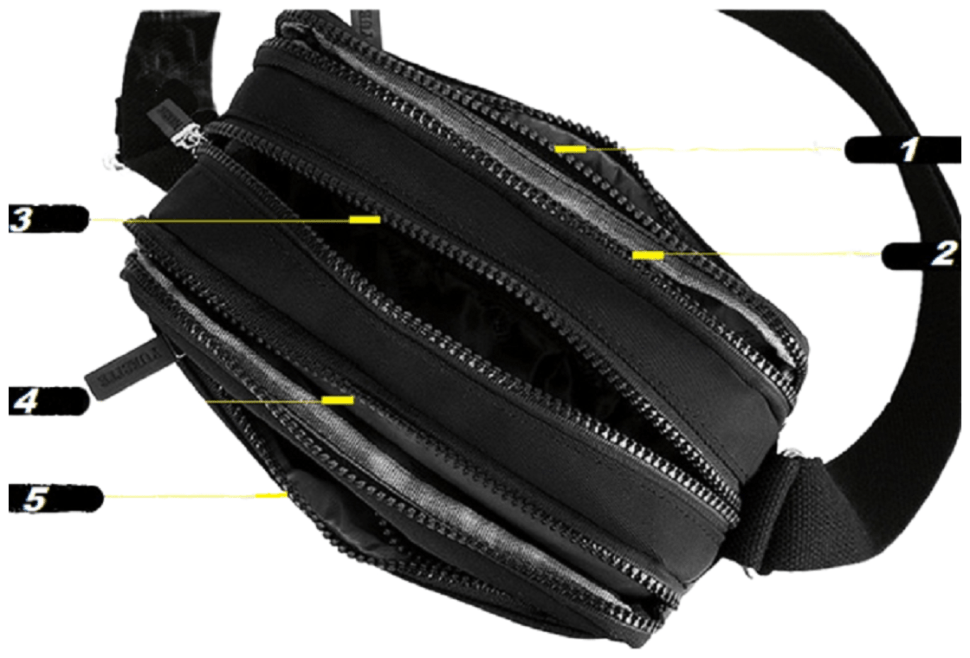 Небольшая женская тканевая сумка-кроссбоди черного цвета Confident 77614