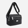 Невелика жіноча тканинна сумка-кроссбоді чорного кольору Confident 77614 - 4