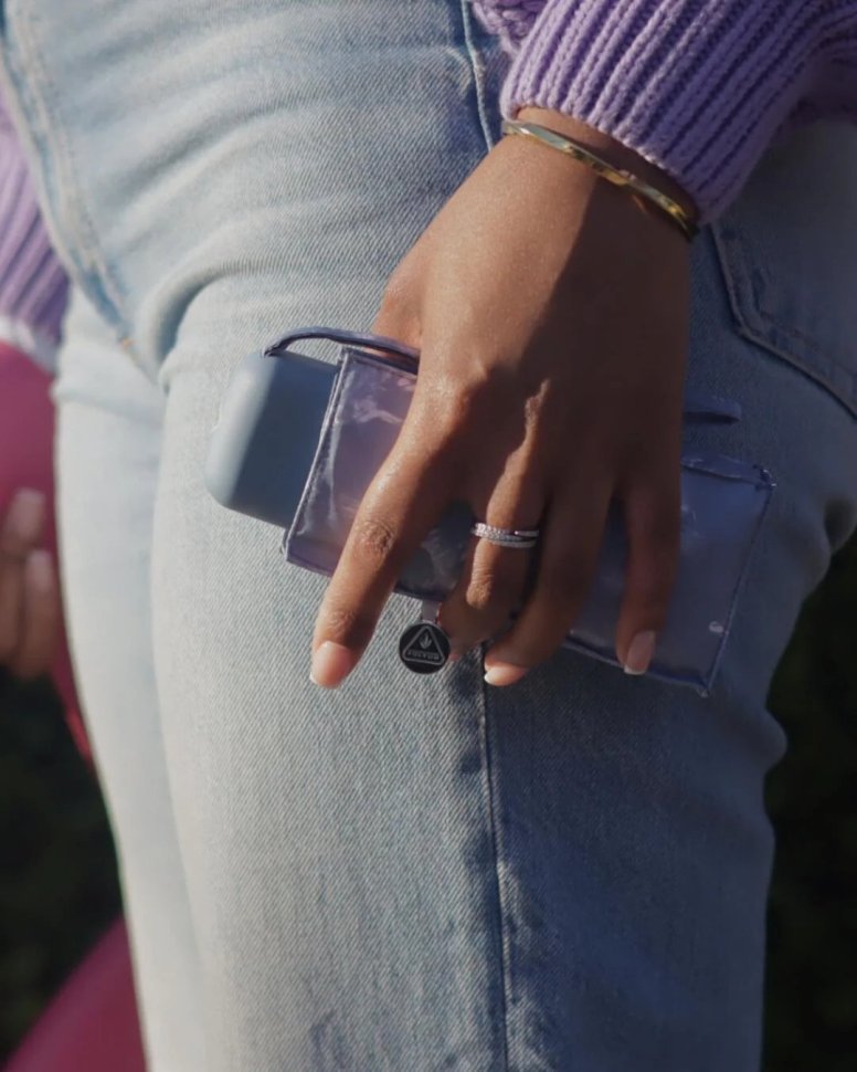 Женский мини зонт Fulton L501 Tiny-2 Hare & Meadow (механика, складная, синего цвет с принтом зайцев) 108014 modnotak фото №7