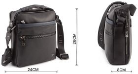 Мужская кожаная сумка на два отделения с ручкой H.T Leather (10156)