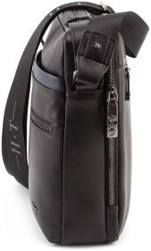 Чоловіча шкіряна сумка на два відділення з ручкою H.T Leather (10156)