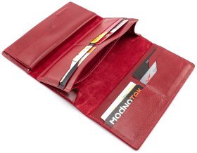 Женский большой купюрник ручной работы Grande Pelle (13052)