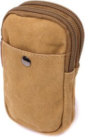 Маленька чоловіча сумка-чохол на пояс із текстилю пісочного кольору Vintage 2422227