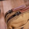 Маленькая мужская сумка-чехол на пояс из текстиля песочного цвета Vintage 2422227 - 9