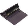 Большой женский кожаный кошелек фиолетового цвета с вместительной монетницей Marco Coverna 68614 - 2
