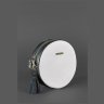 Кругла жіноча сумка-кроссбоді із натуральної шкіри чорно-білого кольору BlankNote Tablet 78614  - 2