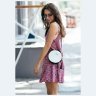 Кругла жіноча сумка-кроссбоді із натуральної шкіри чорно-білого кольору BlankNote Tablet 78614  - 10