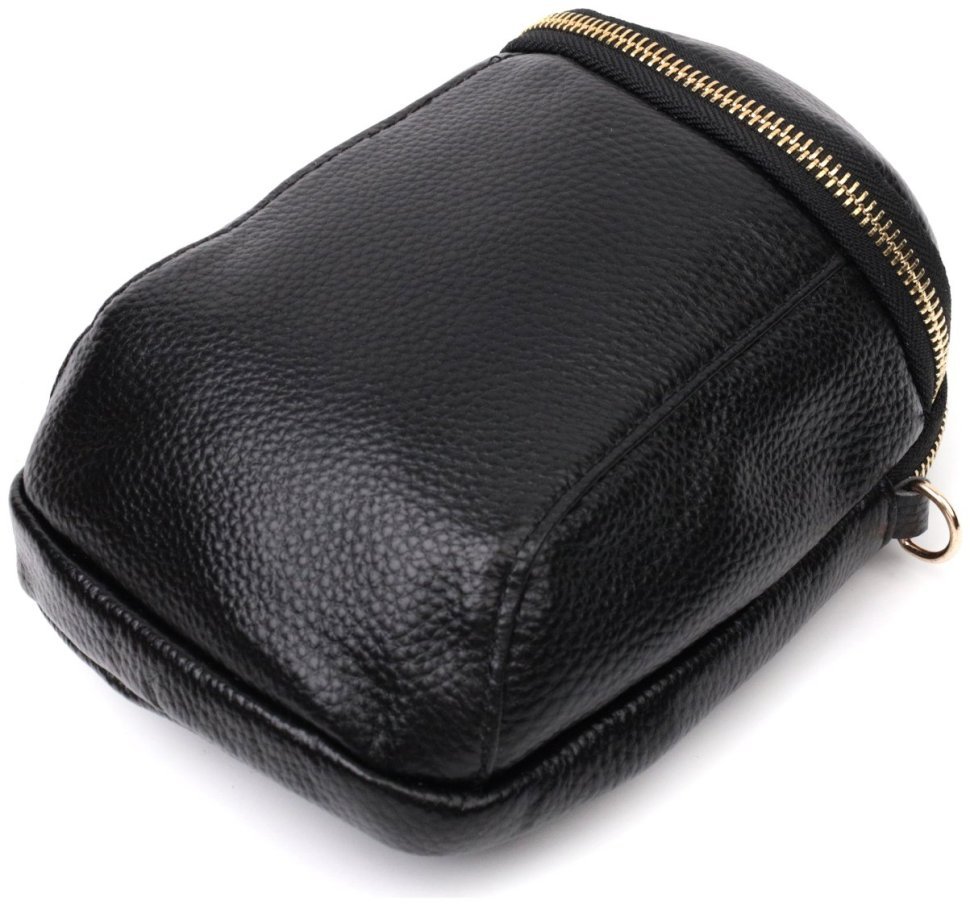 Компактна жіноча сумка з натуральної шкіри Vintage 2422338 Чорна фото №3 Компактна жіноча сумка з натуральної шкіри Vintage 2422338 Чорна modnotak фото №3