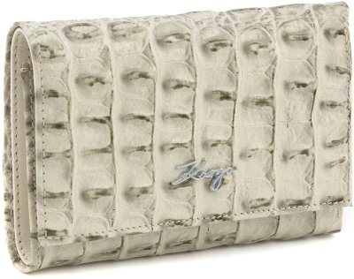 Світлий жіночий гаманець із натуральної шкіри з фактурою під крокодила KARYA (19557)