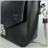 Жіноча шкіряна сумочка чорного кольору на ланцюжку BlankNote Yoko 79114 - 7
