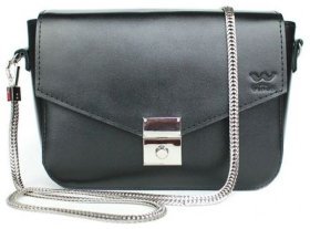 Женская кожаная сумочка черного цвета на цепочке BlankNote Yoko 79114