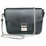 Жіноча шкіряна сумочка чорного кольору на ланцюжку BlankNote Yoko 79114 - 1