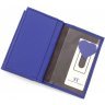 Маленька шкіряна обкладинка для документів синього кольору ST Leather (14005) - 7