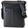 Мужская сумка-планшет из добротной натуральной кожи черного цвета Tom Stone (10995) - 3