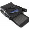 Чоловіча сумка-планшет з добротної натуральної шкіри чорного кольору Tom Stone (10995) - 4