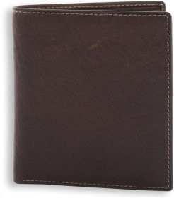 Мужское кожаное портмоне коричневого цвета под купюры и карточки Smith&Canova Romano 69714