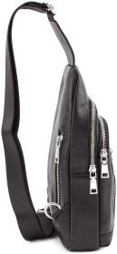 Чоловік шкіряний рюкзак через одне плече Vito Torelli (10460)