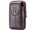 Поясная сумка-чехол для смартфона в коричневом цвете из натуральной кожи Bull (T1398) - 1