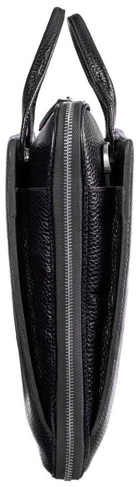 Мужской деловой портфель из натуральной кожи флотар в черном цвете Desisan 80715 modnotak фото №3