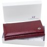Горизонтальний жіночий гаманець з лакованої шкіри червоного кольору з клапаном на магнітах ST Leather 70815 - 8