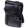 Вертикальна чоловіча сумка з натуральної шкіри на пояс або на плече Vintage 2422563 - 1